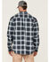 Image #4 - Hawx Men's FR Plaid Print Long Sleeve Button Down Work Shirt , Navy, hi-res
