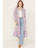 Image #1 - Wrangler Retro Women's Long Sleeve Snap Duster Shacket, Multi, hi-res