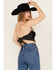 Image #4 - Originality Women's Strapless Tie-Back Graphic Bandana Crop Top, Black, hi-res