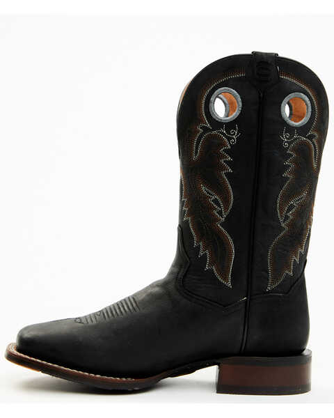 Image #3 - Dan Post Men's 12" Leon Cowboy Certified Western Performance Boots - Broad Square Toe, Black, hi-res