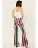 Shyanne Women's American Stripe Flare Leg Jeans, Red, hi-res