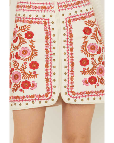 Image #2 - Spell Women's Remi Floral Embroidered Mini Skirt , , hi-res