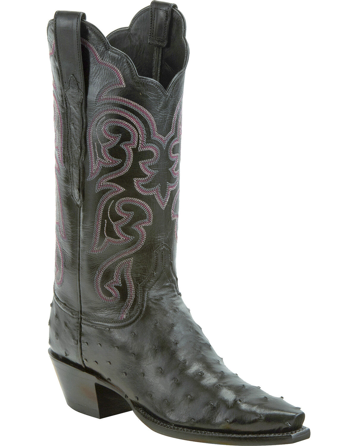 black ostrich boots womens