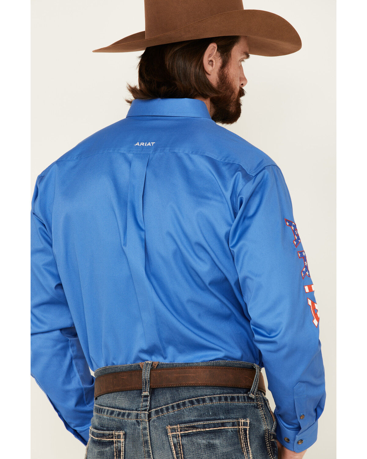 Image #5 - Ariat Men's Blue Team Logo Button Long Sleeve Western Shirt, , hi-res