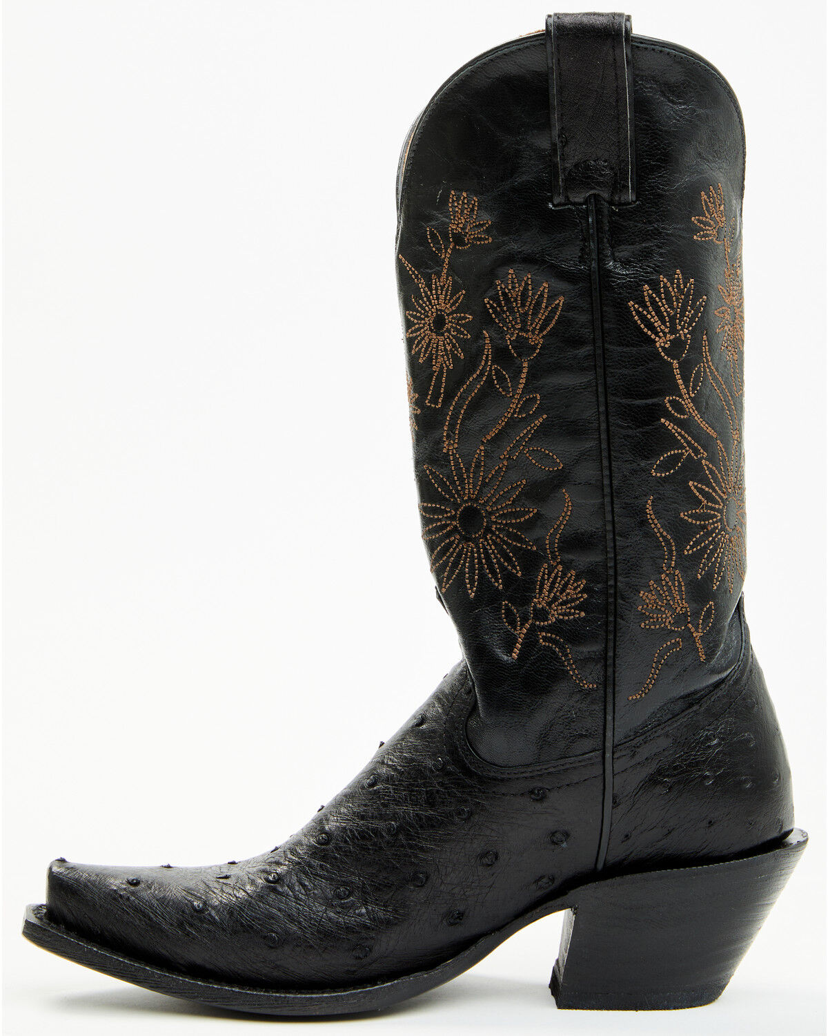 Image #3 - Shyanne Women's Daisie Exotic Full Quill Ostrich Western Boots - Snip Toe, Black, hi-res