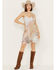 Image #2 - Wild Moss Women's Patchwork Print Short Slip Mini Dress, , hi-res