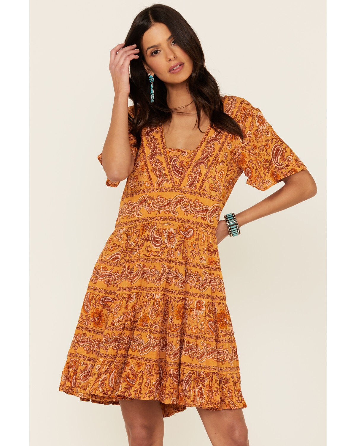 Image #4 - Patrons of Peace Women's Border Print Toluca Dress, , hi-res