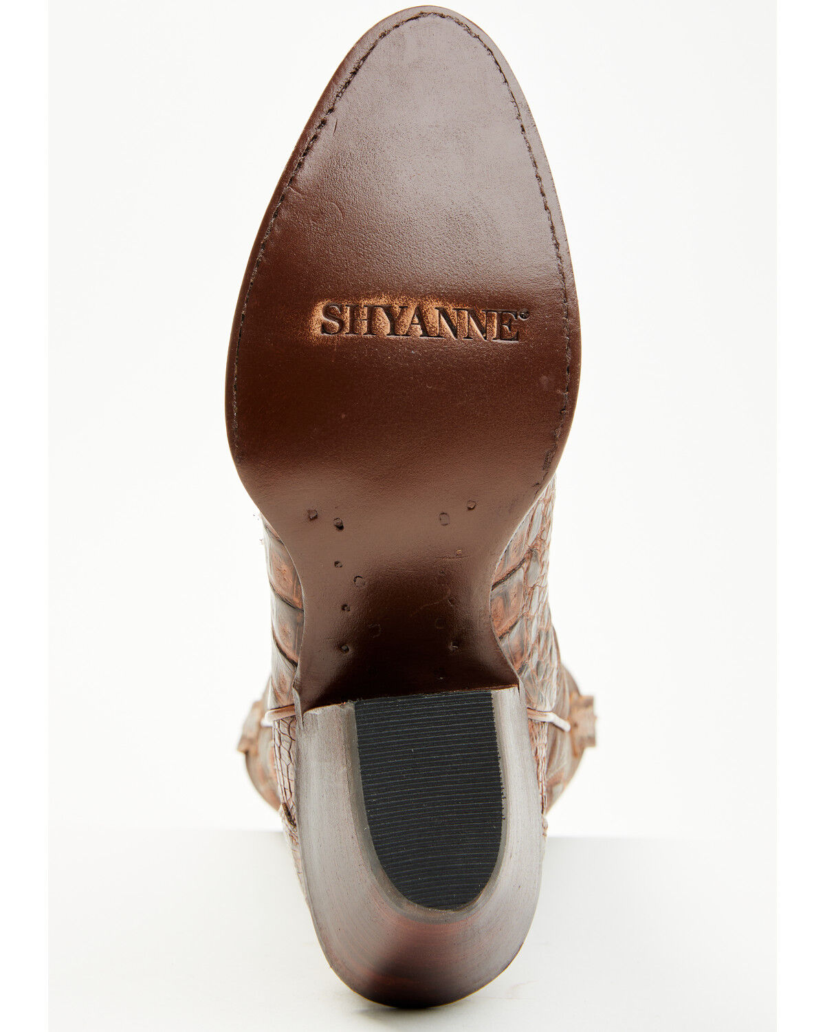 Image #7 - Shyanne Women's Aurelia Exotic Caiman Western Boots - Round Toe, Brown, hi-res