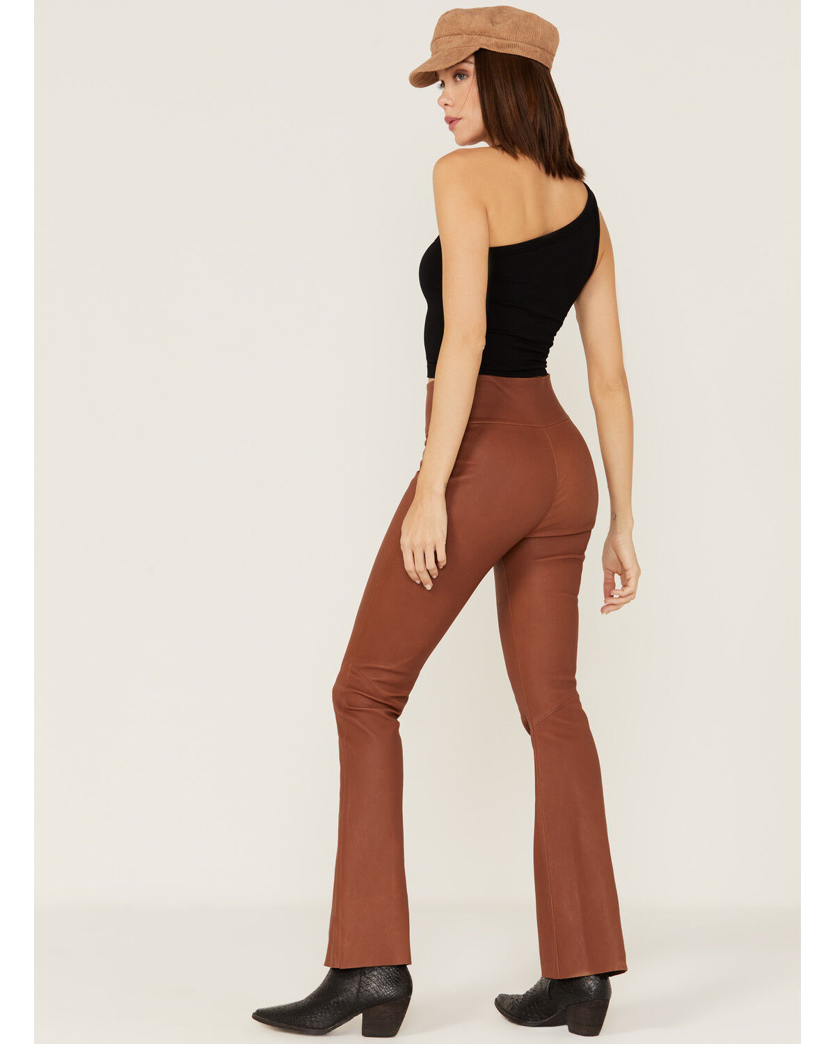 Image #3 - Double D Ranch Women's Bandit Leather Pant, Brown, hi-res