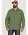 Image #1 - Brothers and Sons Men's Small Plaid Long Sleeve Button Down Western Shirt, Kelly Green, hi-res