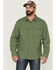 Image #1 - Brothers and Sons Men's Small Plaid Long Sleeve Button Down Western Shirt , Kelly Green, hi-res