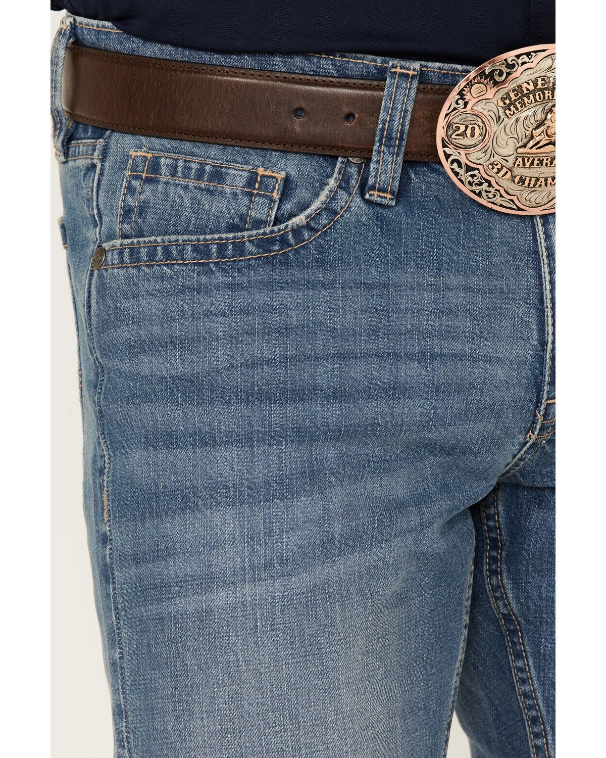 Image #2 - Cody James Men's Roughstock Medium Wash Slim Straight Rigid Denim Jeans, Blue, hi-res