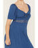 Image #4 - Idyllwind Women's Dudley Print Short Sleeve Midi Dress, Blue, hi-res