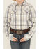 Image #2 - Cody James Boys' Wind Plaid Print Long Sleeve Snap Western Shirt, Cream, hi-res