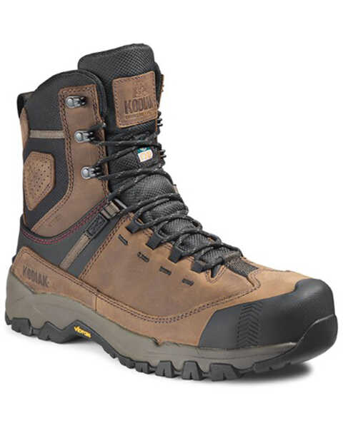 Kodiak Men's Quest Bound 8" Lace-Up Waterproof Work Boots - Composite Toe, Brown, hi-res