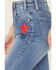 Image #2 - Rock & Roll Denim Women's Medium Wash High Rise Americana Star Flare Jeans, Medium Wash, hi-res