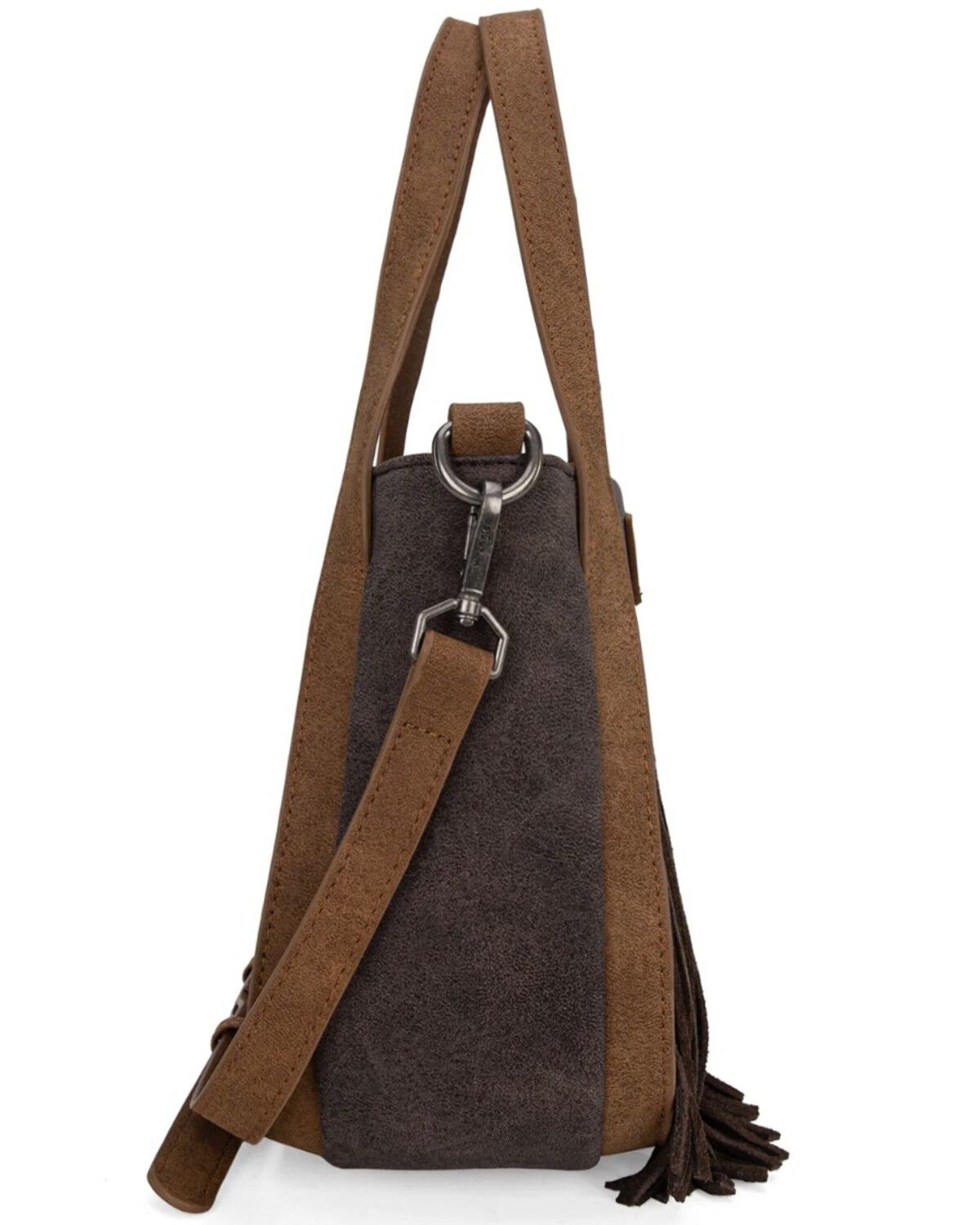 Image #3 - Wrangler Women's Two Tone Mini Tote Crossbody, Coffee, hi-res