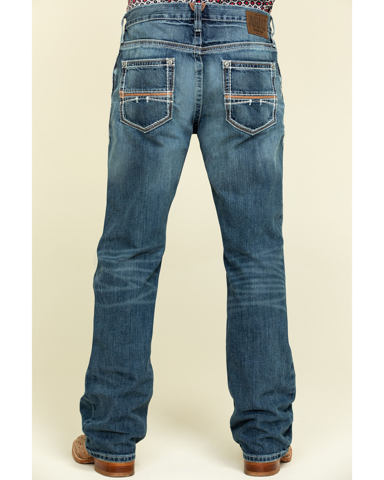 Product Name: Ariat Men's M4 Coltrane Durango Medium Wash Low Rise Relaxed  Bootcut Jeans