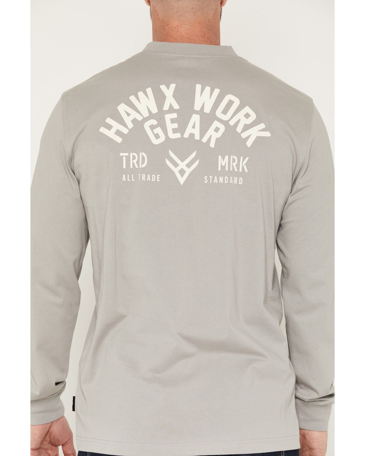 Image #4 - Hawx Men's Standard Graphic Long Sleeve Work T-Shirt, Light Grey, hi-res