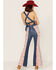 Image #4 - Free People Women's Medium Wash Patchwork Dallas Denim Jumpsuit, Blue, hi-res