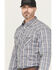 Image #2 - Cody James Men's FR Plaid Print Long Sleeve Snap Work Shirt, Indigo, hi-res