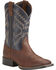 Image #1 - Ariat Little Boys' Tycoon Western Boots - Broad Square Toe, Brown, hi-res