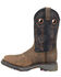 Image #2 - Double H Men's Isaac Western Work Boots - Composite Toe, Brown, hi-res