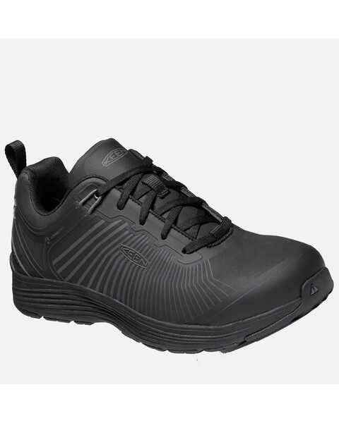 Image #1 - Keen Men's Sparta Work Shoes - Aluminum Toe, Black, hi-res