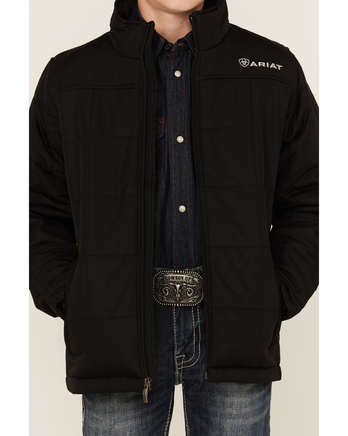 Image #3 - Ariat Boys' Insulated Jacket, Black, hi-res