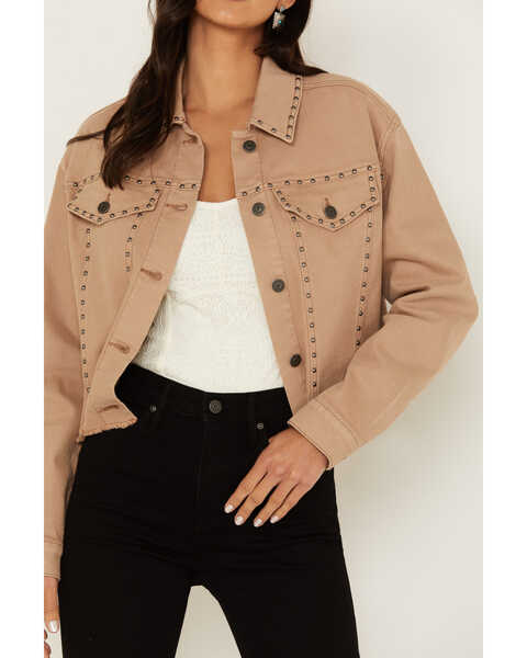 Image #3 - Idyllwind Women's Studded Cropped Jacket, Tan, hi-res