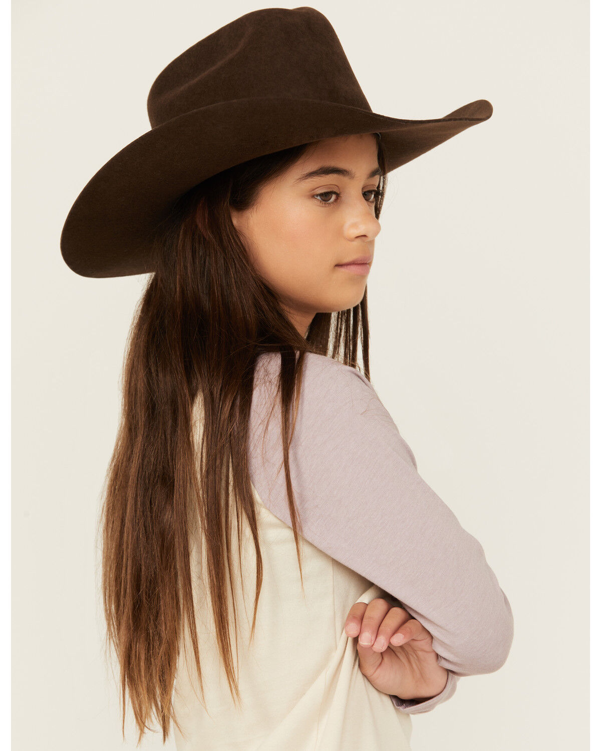 Image #2 - Ariat Girls' Script Baseball Long Sleeve Shirt, Purple, hi-res