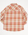 Image #3 - Shyanne Girls' Blair Plaid Print Embroidered Long Sleeve Snap Flannel Shirt, Rose, hi-res