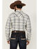Image #4 - Cody James Men's Western Wind Plaid Print Long Sleeve Snap Western Shirt - Tall, Cream, hi-res