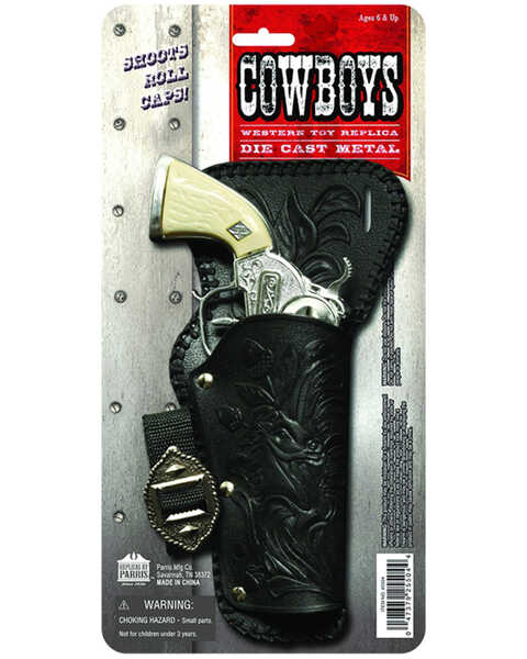 Parris Boys' Stagecoach Single Holster Toy Gun Set, No Color, hi-res