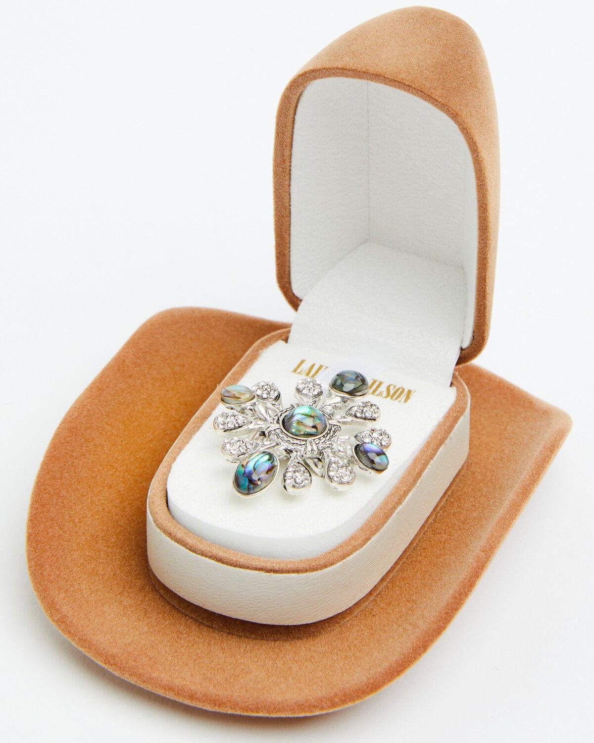 Image #1 - Lainey Wilson Women's Adjustable Burst Stone Ring, Silver, hi-res