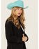 Image #2 - Levi's Women's Teodora Western Denim Studded Shirt, Black, hi-res