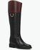 Image #1 - Frye Women's Quinn Riding Boots - Round Toe, Brown/black, hi-res