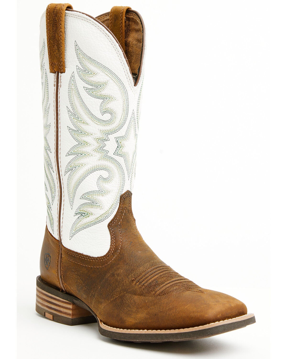 Image #1 - Ariat Men's Ricochet Performance Western Boots - Broad Square Toe, Brown, hi-res