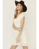 Image #2 - Shyanne Women's Lace Short Sleeve Mini Dress, Cream, hi-res
