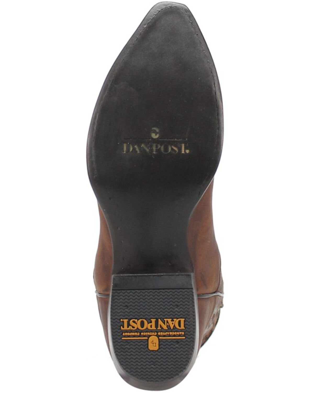 Image #7 - Dan Post Men's Denton All-Over Overlay Western Boots - Snip Toe, Tan, hi-res