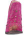 Image #3 - Circle G Women's Fringe Studded Roughout Booties - Round Toe, Pink, hi-res