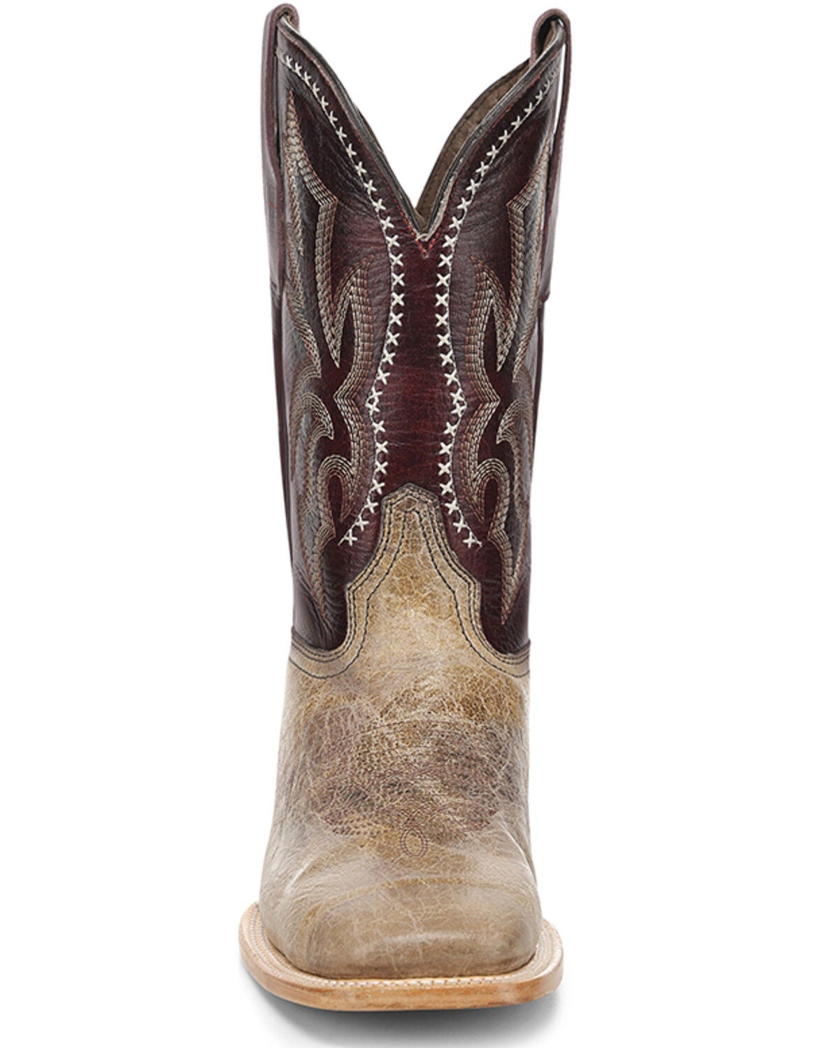 Image #3 - Circle G Men's Western Boots - Broad Square Toe, Red/brown, hi-res