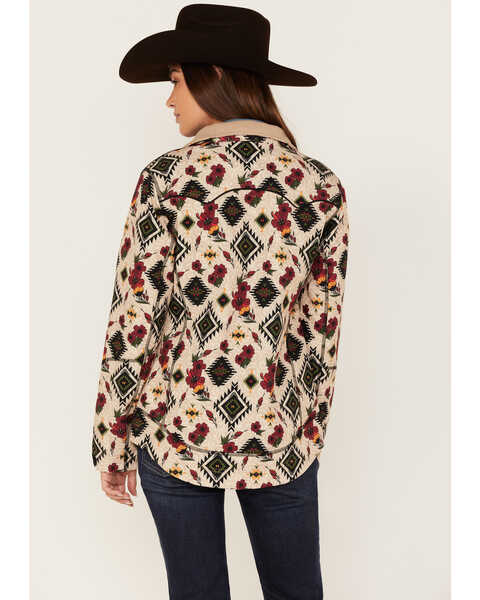 Image #4 - Powder River Outfitters Women's Floral Southwestern Print Softshell Jacket, Natural, hi-res