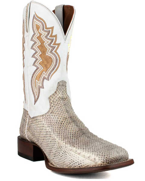 Image #1 - Dan Post Men's Exotic Water Snake Western Boots - Broad Square Toe, Natural, hi-res