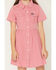 Image #3 - Wrangler Girls' Solid Shirt Sleeve Snap Denim Dress, Pink, hi-res