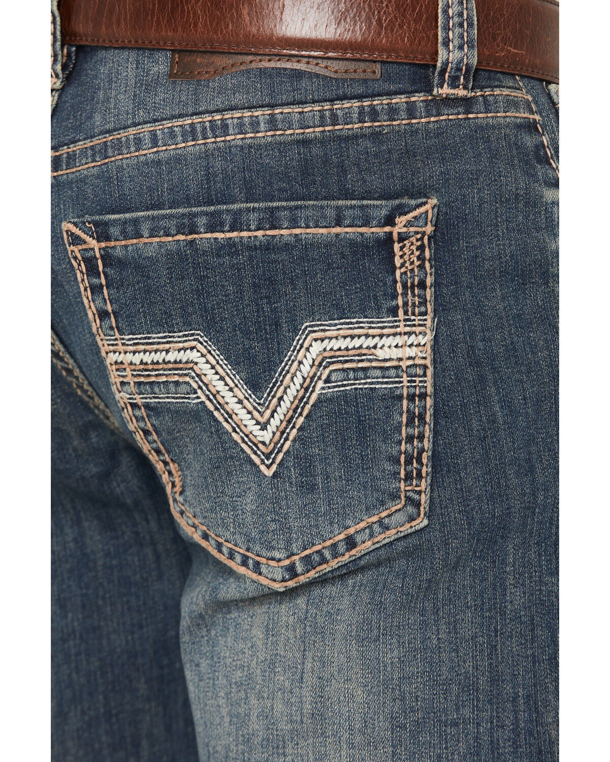 Image #4 - Rock & Roll Denim Men's Double Barrel Reflex Medium Wash Bootcut Stretch Denim Jeans, Medium Wash, hi-res