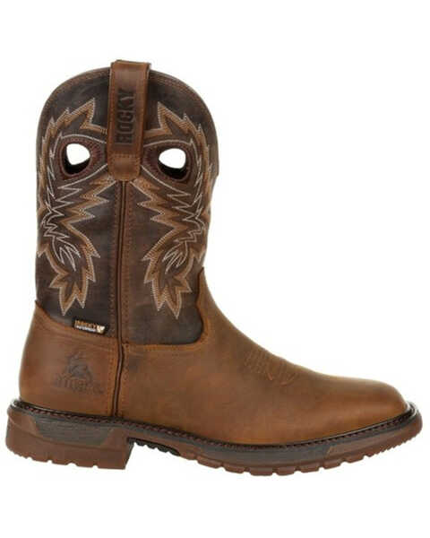 Image #2 - Rocky Men's Ride FLX Waterproof Pull On Western Boot - Square Toe, Brown, hi-res