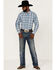 Image #2 - Ariat Men's Logo Patten Plaid Long Sleeve Button Down Western Shirt , Blue, hi-res