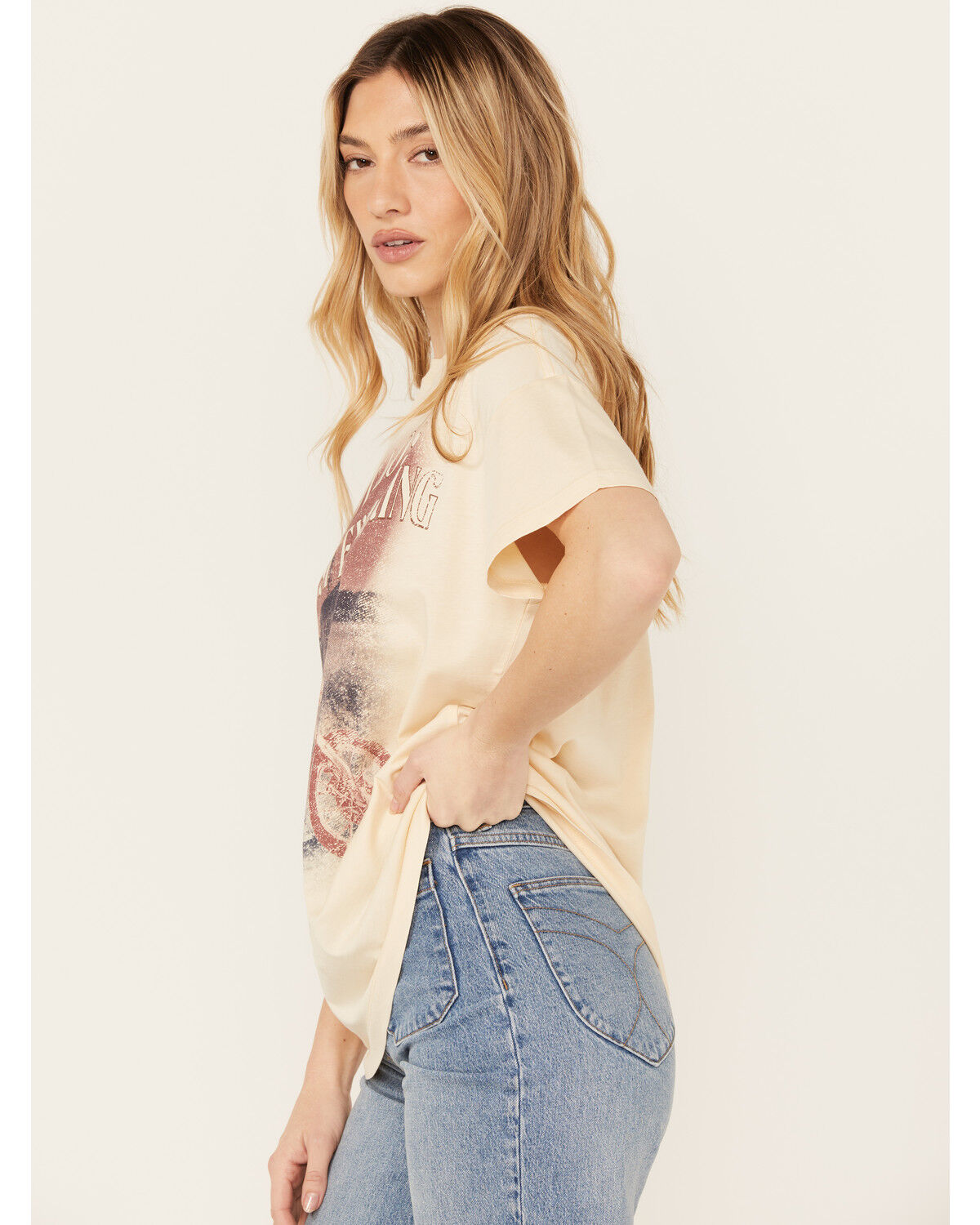 Image #2 - Cleo + Wolf Women's Bryce Short Sleeve Graphic Tee, Oatmeal, hi-res