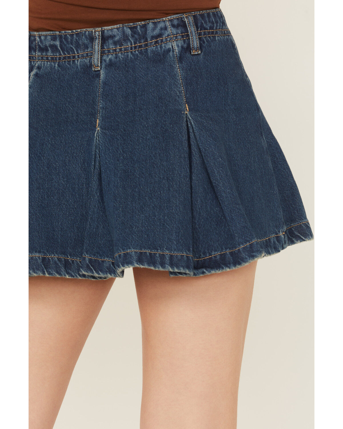 Image #4 - Free People Women's Madison Ave Dark Wash Mini Denim Skirt, Dark Wash, hi-res